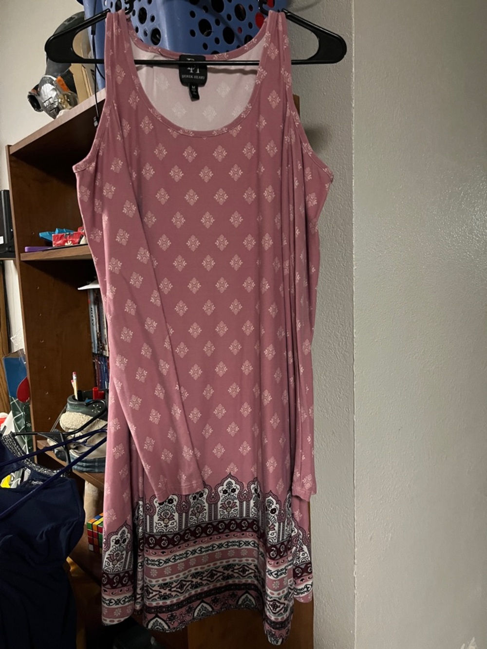 Derek Heart Dusty Rose Printed Mini Dress